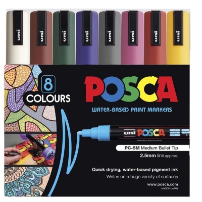 POSCA PC-5M Medium Bullet Paint Marker Set (16-Colors) 087664 - The Home  Depot